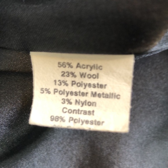 Eva Franco Brocade Fit N Flare Wool Dress Gray & Black Size 10 - Picture 12 of 13